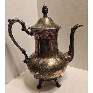 Vintage Sheridan Coffee  Tea Pot Silver Plate on Brass Silverplated Teapot READ